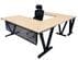 Beaumont Steel V-Leg Rectangular Front U-Shaped Desk