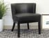 Black Vinyl Barrel Guest Chair