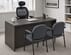 Charcoal Rectangular Managers Desk w/6 Drawers