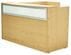 Maple L-Shaped Reception Desk w/Frosted Glass Panel