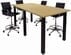 Standing Height Conference Tables w/Square Black Legs & White, Mocha, Maple, Black or Charcoal Top - 8' Length- See Other Sizes
