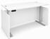 White Adjustable Height Manager's Desk