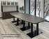16' x 4' Boat Shape Conference Table with Black Steel Bases