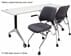300-Pound Capacity Padded Flip Seat Nesting Chair w/ Armrests