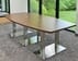 8' x 4' Boat Shape Conference Table with Chrome Steel Bases - Other Sizes Available