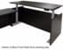 Adjustable Height Bow Front U-Shaped Desk w/Hutch in Charcoal