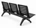 Ascend 3-Seat Beam Seater in Black Shadow