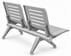 Ascend Steel Public Seating Series - 2-Seat Beam Seater in Gray Mist