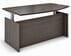 Charcoal Adjustable Height Bow Front Desk