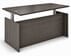 Charcoal Adjustable Height Rectangular Front Desk