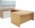 Structures Series  Maple Bow Front Conference U-Desk w/Glass Door Hutch