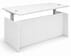 White Adjustable Height Rectangular Front Desk