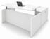 White Adjustable Height Rectangular Front L-Shaped Desk