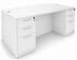 White Bow Front Conference Desk w/6 Drawers 