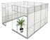 10' x 10' x 7'H White Laminate Modular Office with Clear Glass Front - Starter Cubicle