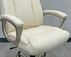 300-Lbs. Capacity High Back Cream Leather Conference Chair