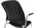 300 lb. Capacity Black Padded Mobile Stacking Guest Chair w/Armrests