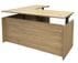 Beaumont Fully Height Adjustable Managers L-Shaped Desk w/6 Drawers - 63