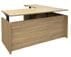 Beaumont Fully Height Adjustable Executive L-Shaped Desk w/6 Drawers - 71