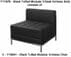 Black Tufted Modular 3-Seat Armless Sofa