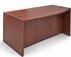 Cherry Laminate Bow Front Desk w/Six Drawers