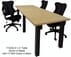 Conference Tables w/Square Black Legs In Several Colors 6' to 16' Long.  6' x 4' Size-See Other Sizes Below