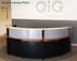 Half Round Glass Top Reception Desk