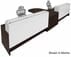 Emerge Glass Top 2-Person Shared Peninsula Reception Desk w/Drawers & LED Lights 
