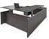 Enclosed Straight Front U-Shaped Desk with Height Adjustable L-Surface