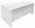 White Rectangular Executive Desk w/6 Drawers 