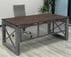 Xdustrial Series 71 x 36 Solid Wood and Raw Frame Desk