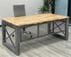 Xdustrial Series 71 x 36 Solid Wood and Raw Frame Desk
