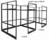 6' x 6' x 7'H Clear Glass Modular Office w/ Black Frame - Starter Cubicle
