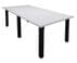 8' White Rectangular Table w/6 Gray Chairs - Conference Set