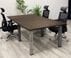 8' x 4' Rectangular Meeting Room Table w/ Solid Wood Tops & Raw Steel Legs