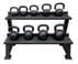 9-Piece Commercial Grade Cast Iron Kettlebell Set with Storage Rack
