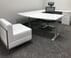 Bow Front U-Desk with Hutch and Height Adjustable L-Surface