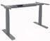 Charcoal Adjustable Height Rectangular Front L-Shaped Desk
