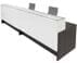 Emerge Glass Top 2-Person Reception Desk w/Drawers & LED Lights - 132