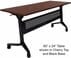 Flip & Stow Mobile Training Tables w/Privacy Panel - 60