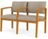 Lenox 2-Seater w/Center Arm in Upgrade Fabric or Healthcare Vinyl