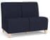 Siena 2 Seat Armless Sofa in Standard Fabric or Vinyl