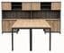 Contrasts Rustic 2-Person Workstation with Hutches - 10' x 6'