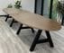 16' Oval Conference Table with Metal A-Frame Base