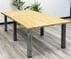 8' x 4' Rectangular Meeting Room Table w/ Solid Wood Tops & Raw Steel Legs