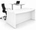 Bow Front L-Desk w/Electric Lift Height Adjustable Return