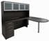Charcoal Peninsula L-Shaped Desk w/48