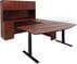  Cherry Electric Lift Adjustable Height U-Desk w/Hutch