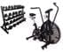 Total Fitness Set with 5-50 lb. Dumbbell Set w/ Storage Rack and Air Resistance Bike