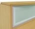 Maple L-Shaped Reception Desk w/Frosted Glass Panel